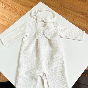 NWOT Janie and Jack Baby Romper & Headband